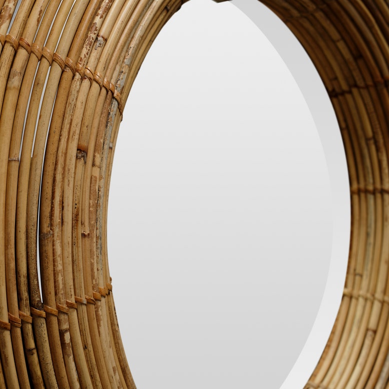 Lenni Mirror Natural Rattan