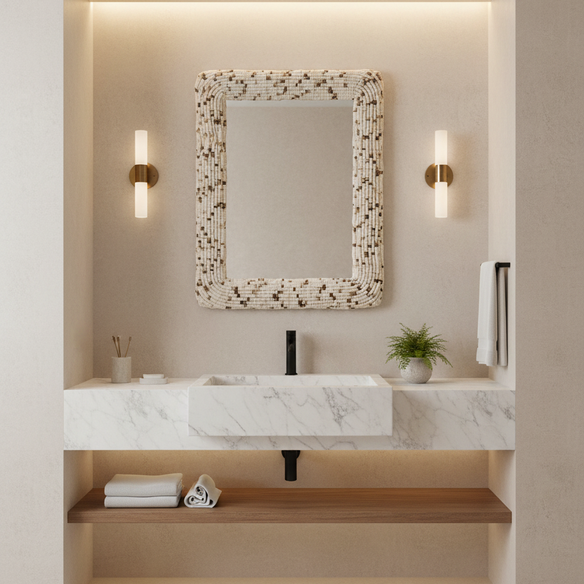 liora mirror light beads wall mirror