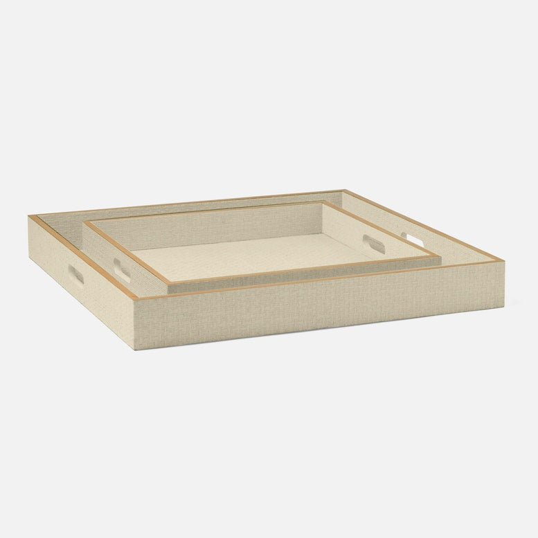 made goods maxim extra large square tray set snow stacked
