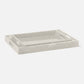 Rectangular marble tray on a white background