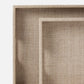 Close-up of a textured brown frame on a white background