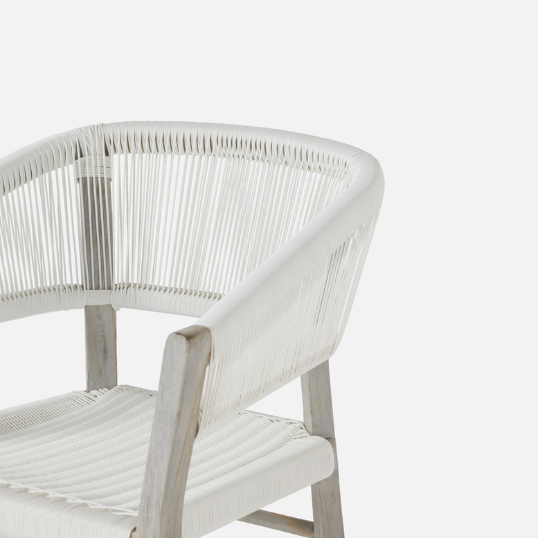 Wentworth Dining Chair White Wicker