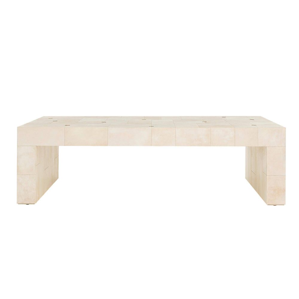 Beige coffee table on a white background