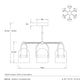 Technical drawing of a chandelier with dimensions and Arteriors branding