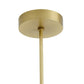 Gold pendant light fixture on a white background