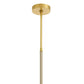 Gold pendant light fixture on a white background