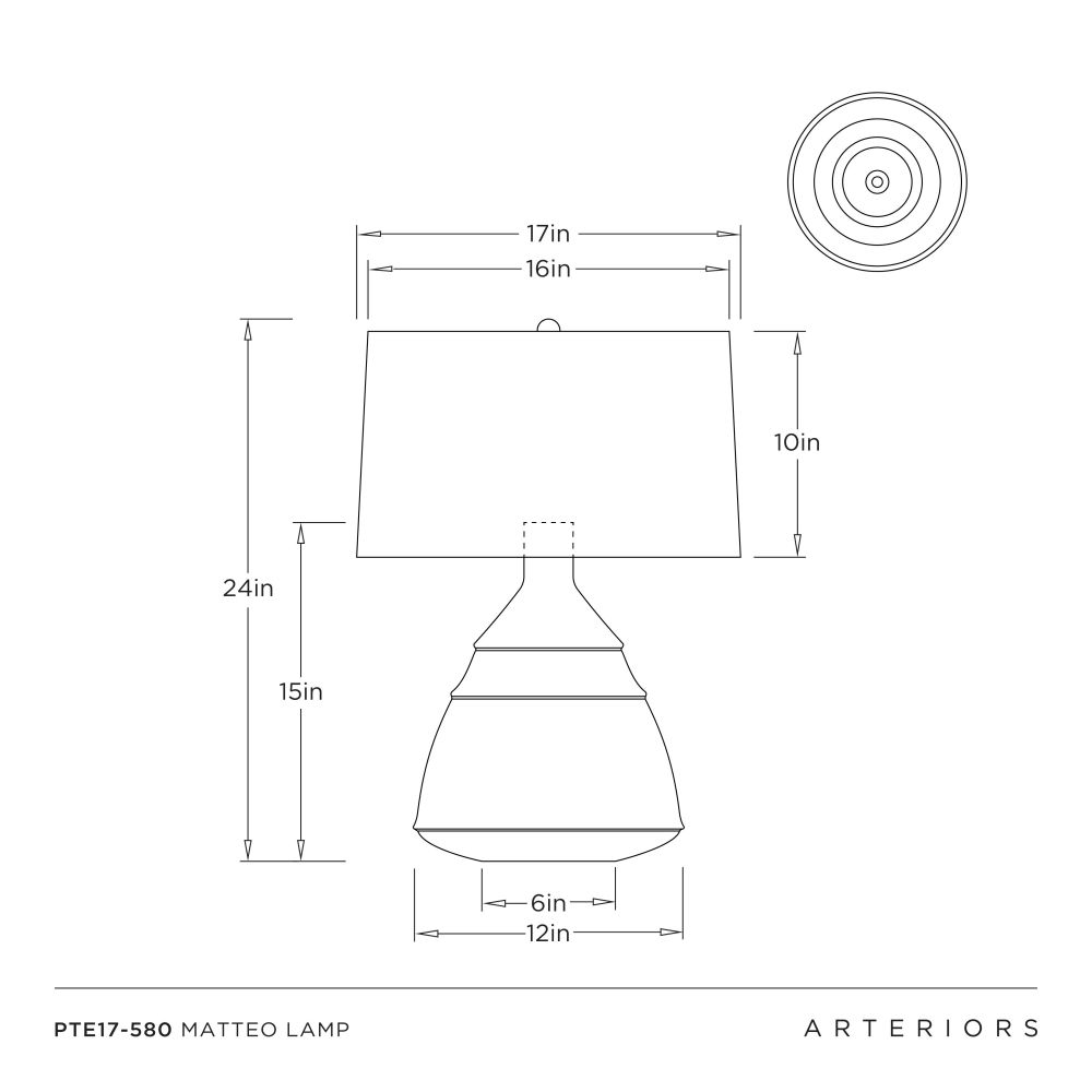 Matteo Lamp Ivory Ceramic