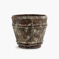 Vintage-style brown pot on a white background