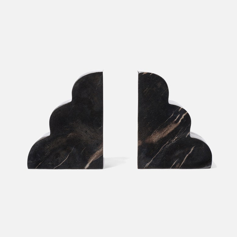 Melina Bookends Dark Petrified Wood