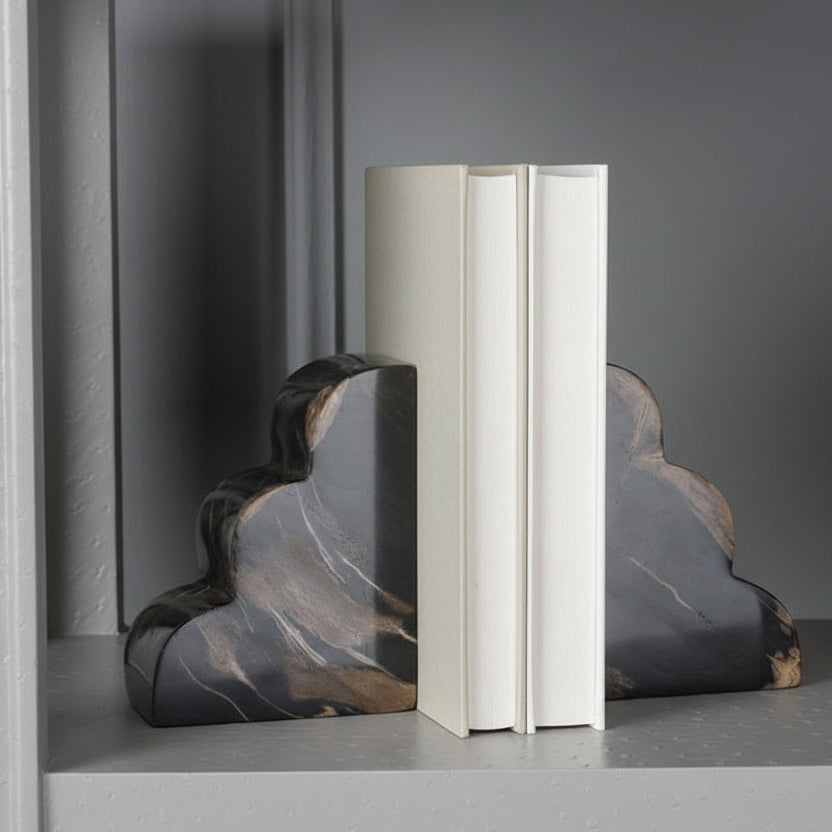 Melina Bookends Dark Petrified Wood
