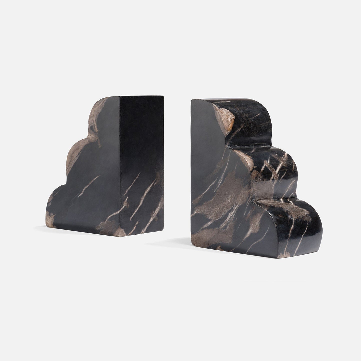 Melina Bookends Dark Petrified Wood