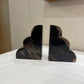 Melina Bookends Dark Petrified Wood