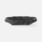 Black marble bowl on a white background