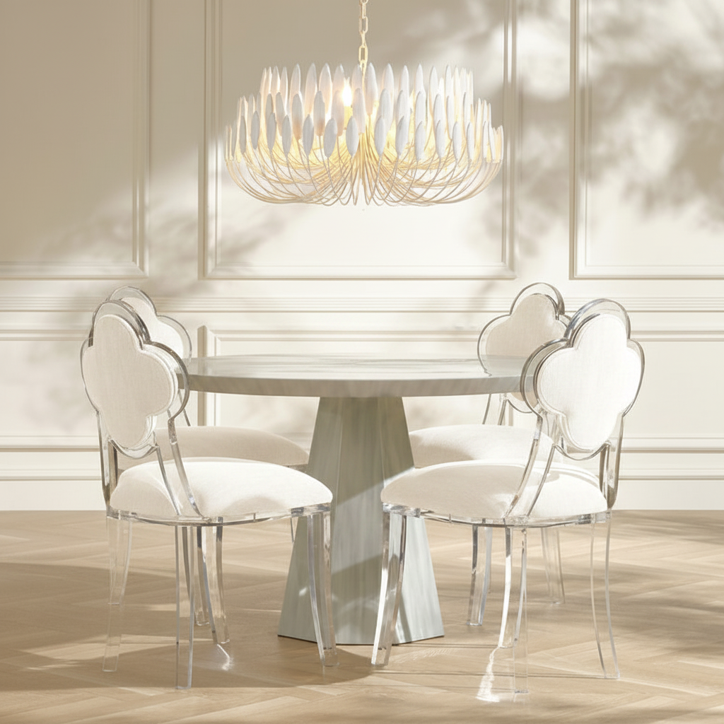 Milano Chandelier Brushed White