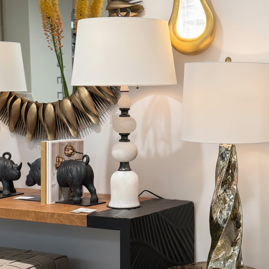 Minaret Table Lamp Alabaster