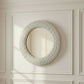 Helene Round Mirror White Coral