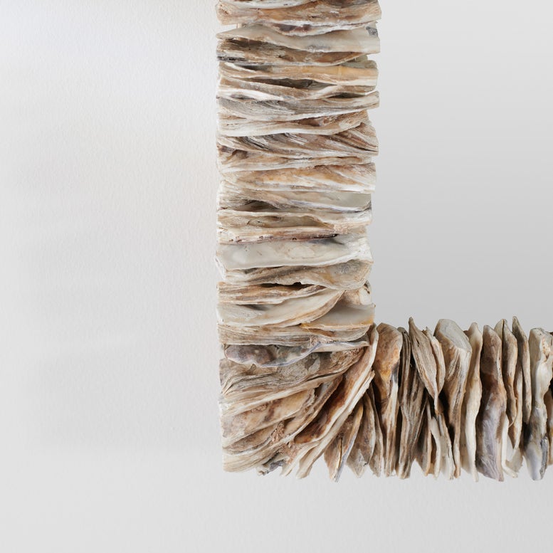 Mina Rectangular Mirror Oyster Shell
