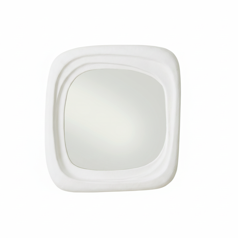 White square light fixture on a white background