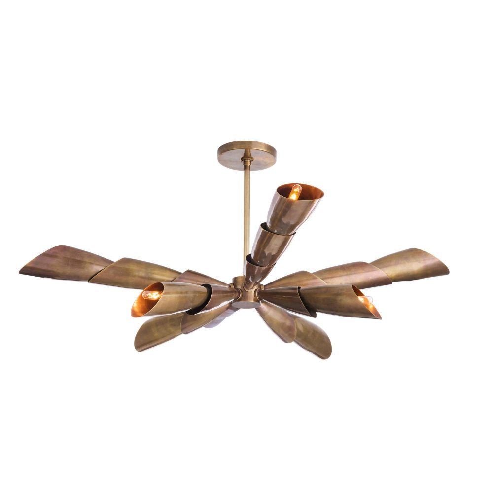 Morgan Flush Mount Vintage Brass