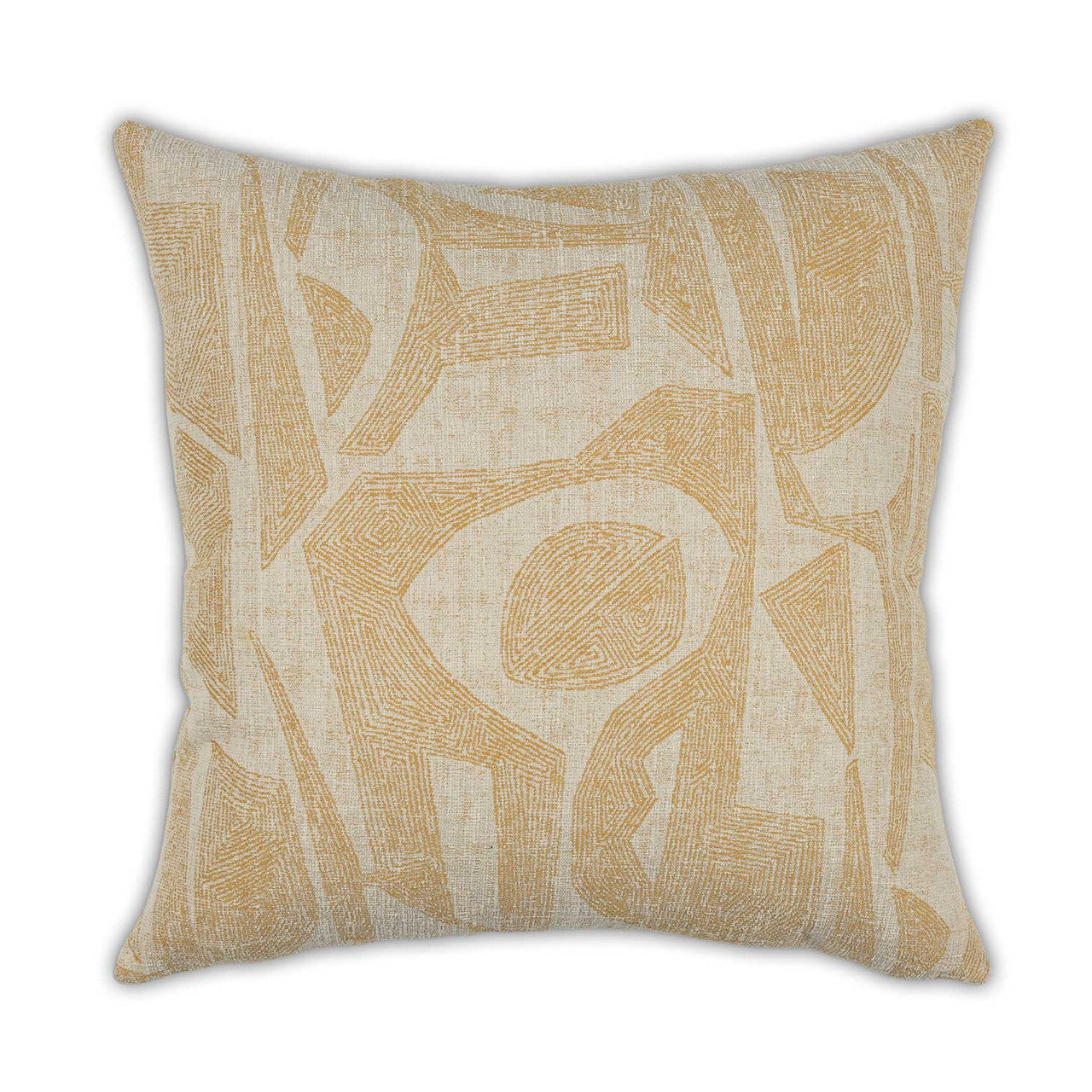Decorative pillow with geometric pattern on a white background