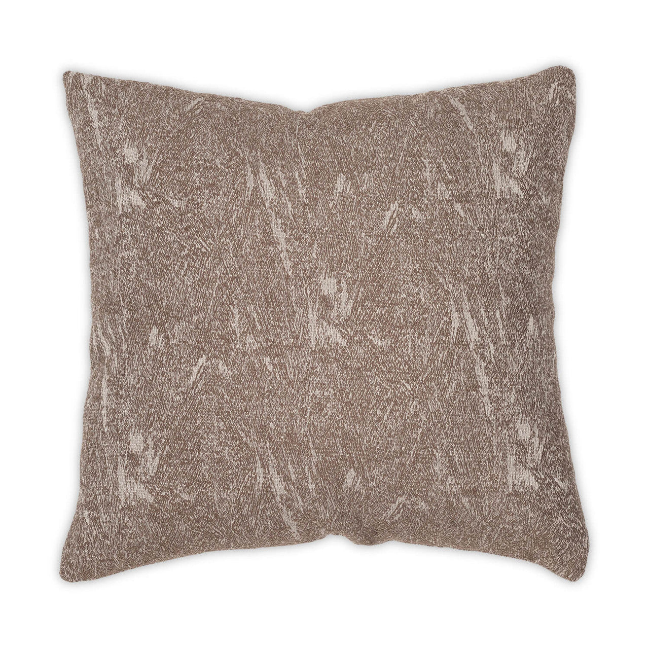 Textured brown pillow on a white background
