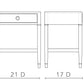 Morris 1-Drawer Side Table Sand White