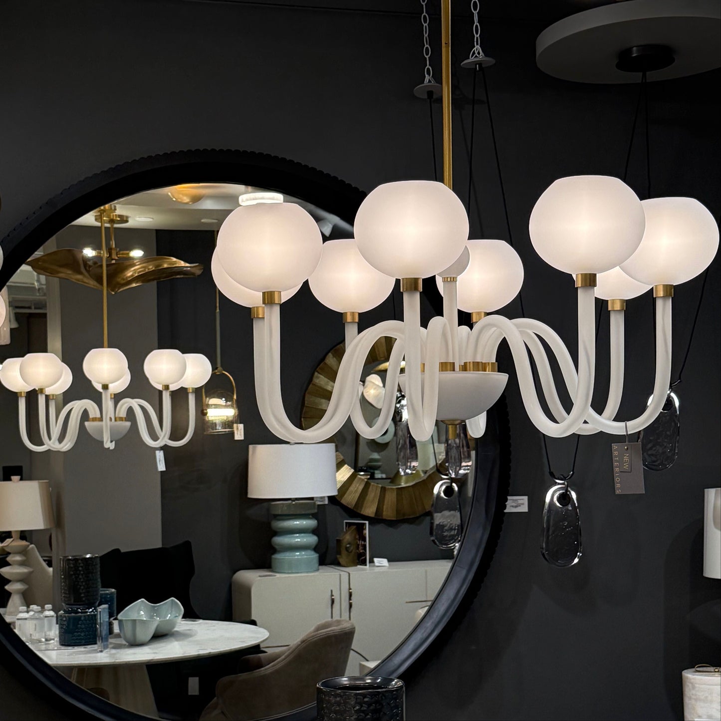 Tebaldi Chandelier Etched Glass