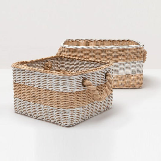 Nantucket Basket Set Natural White