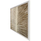 Wooden panel with wavy texture on a white background