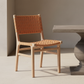 Woven chair with a neutral background