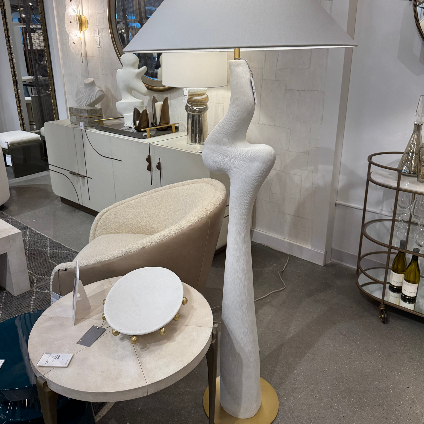 Nicolette Floor Lamp Ivory