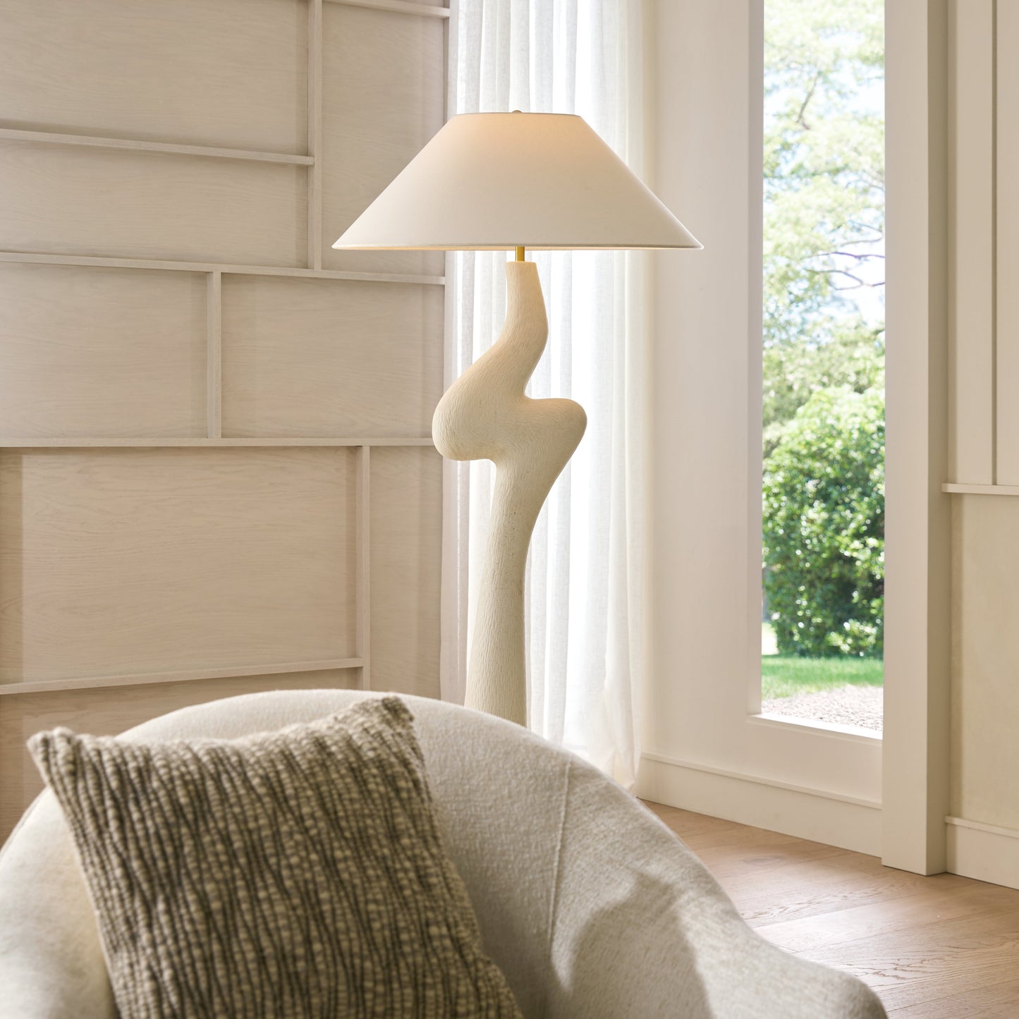 Nicolette Floor Lamp Ivory