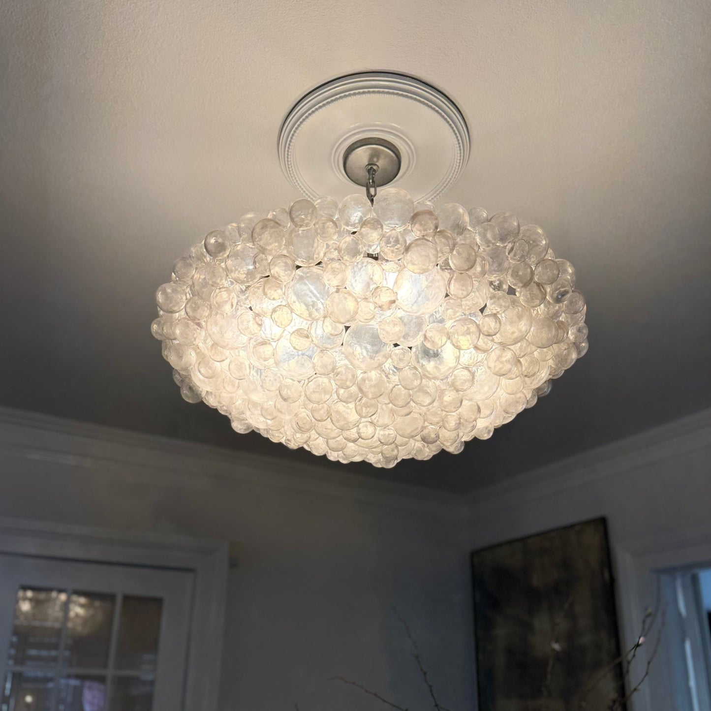 Nimbus Bowl Chandelier Clear Resin