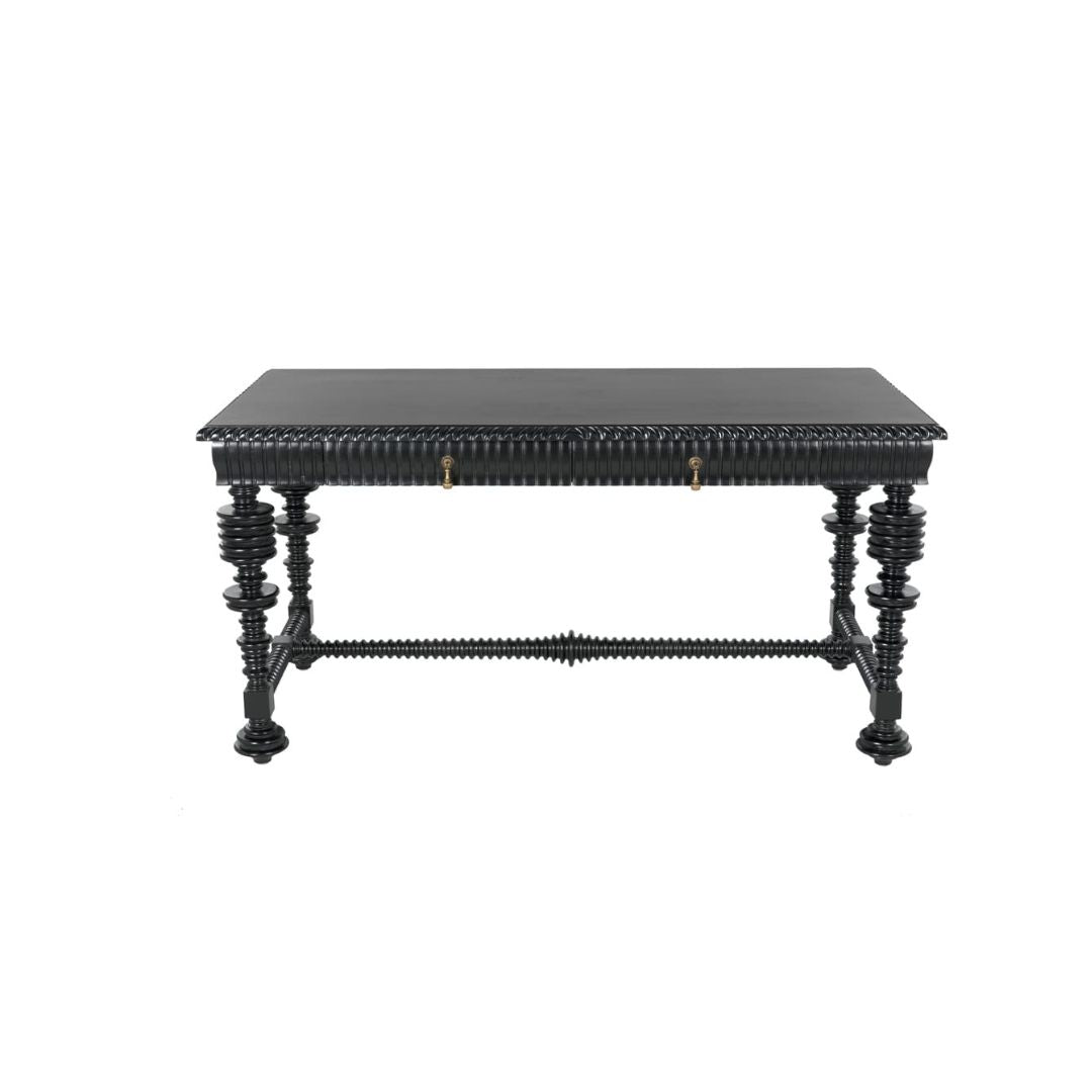 noir portuguese desk bronze small top