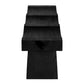 noir shibumi bench burnt black finish side