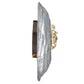 Decorative wall sconce with metallic finish on a white background
