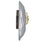 Decorative wall sconce with a textured finish on a white background