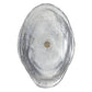 Marble-patterned oval object on a white background