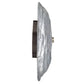 Decorative wall light fixture with textured finish on a white background