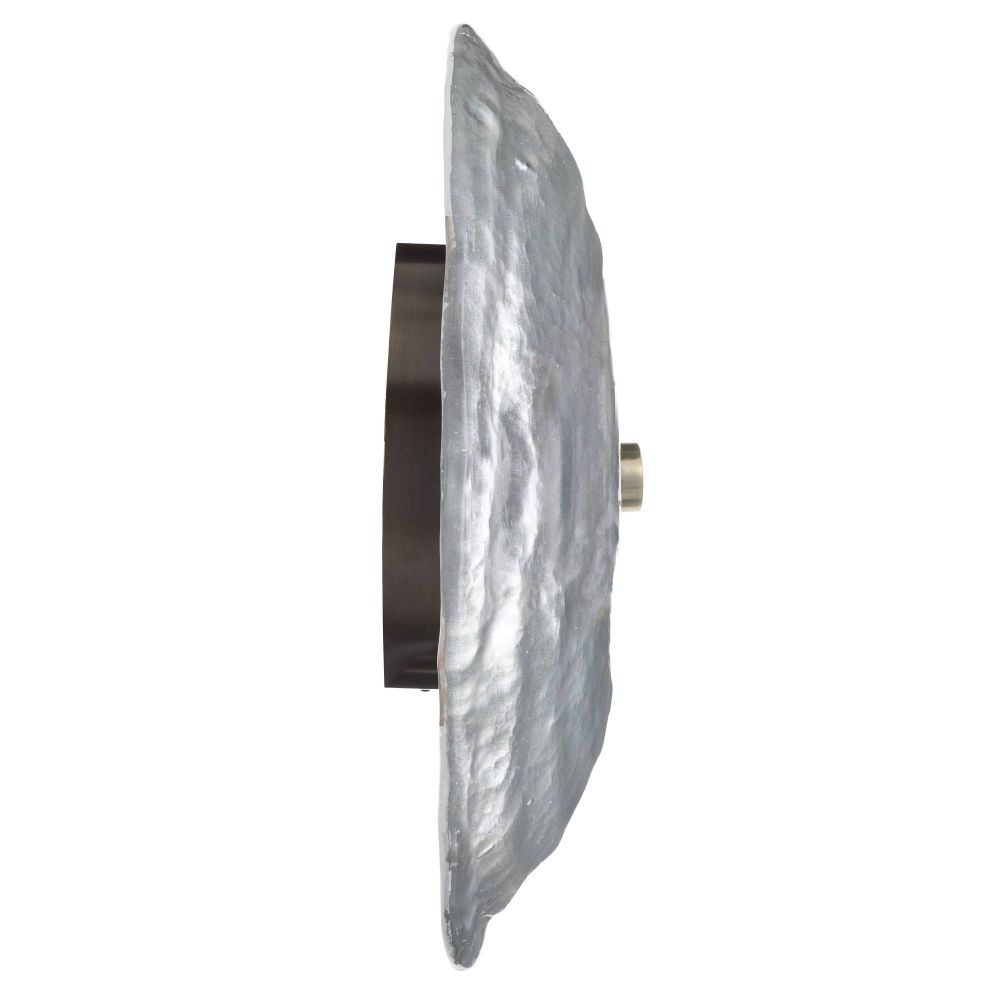 Decorative wall light fixture with textured finish on a white background