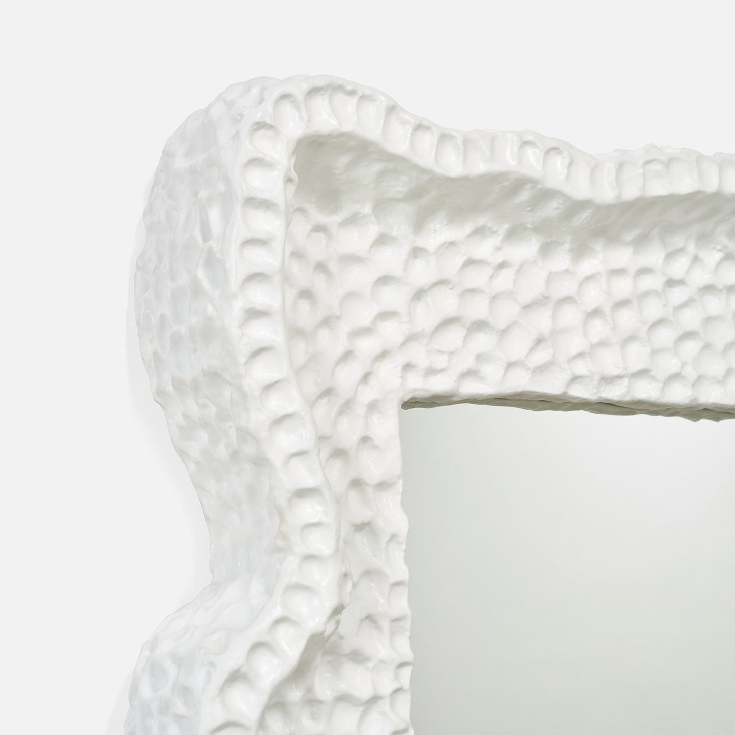 Nora Mirror White Plaster