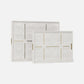 Daina Tray Set Bright White Faux Shagreen