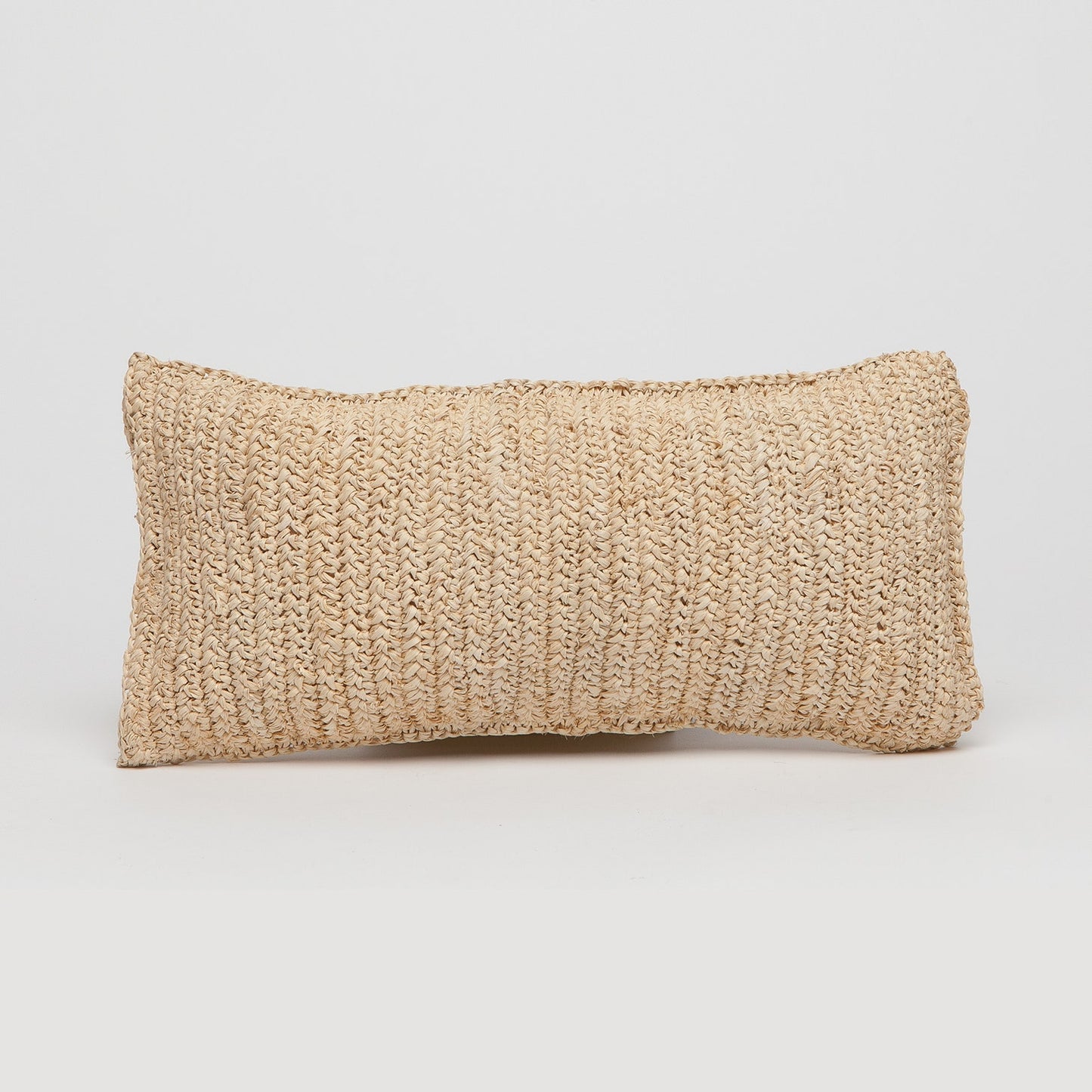 natural raffia lumbar pillow
