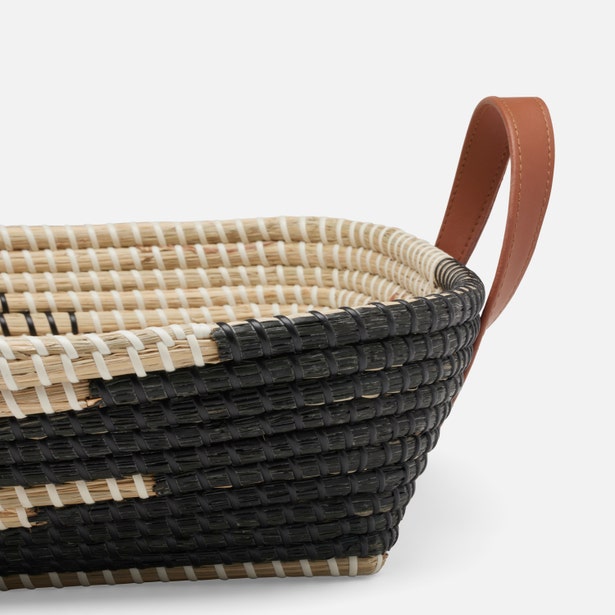 Olinda Storage Basket Set Black Natural