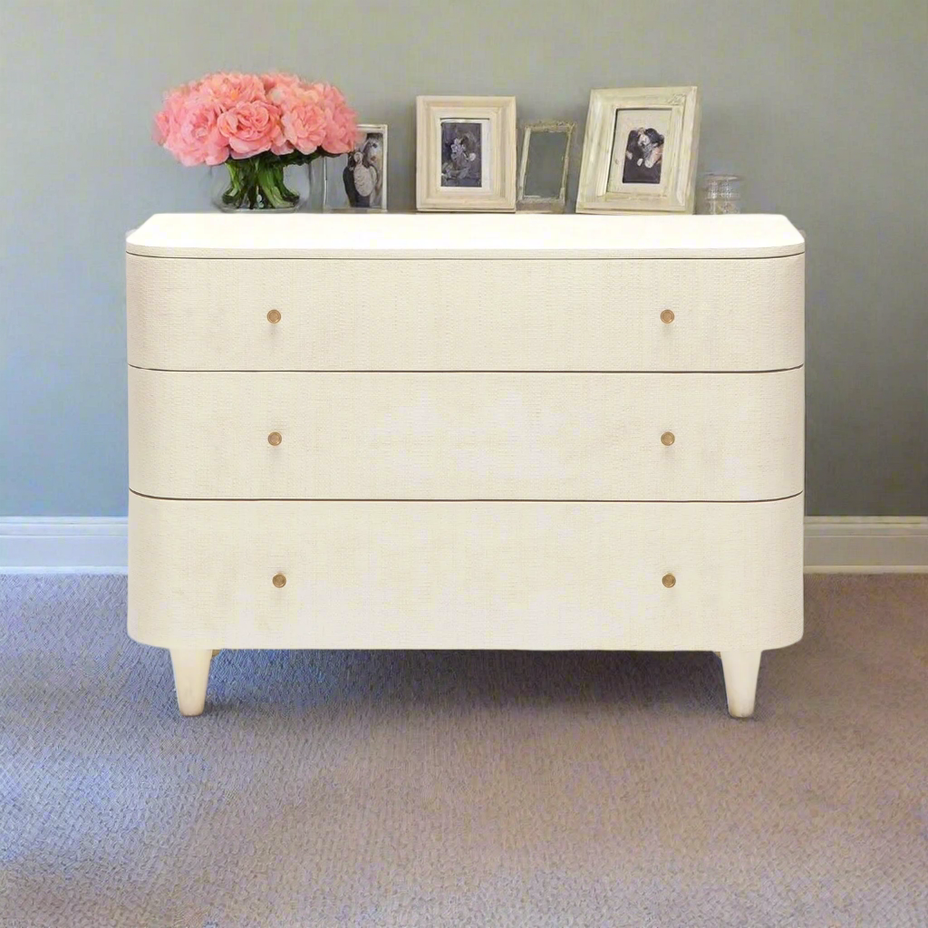 off white dresser A-America Northlake & Mirror, Linen perfect for keeping your clothing and essentials tidy Conrad Faux Raffia Dresser in
