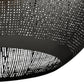Close-up of a black perforated metal surface