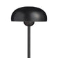 Black table lamp with marble base on a white background