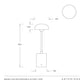 Technical drawing of a PACO4 LUMI rechargeable accent lamp with dimensions and Arteriors branding.