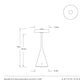 Technical drawing of a PACO6 EOS rechargeable accent lamp with dimensions and Arteriors branding.