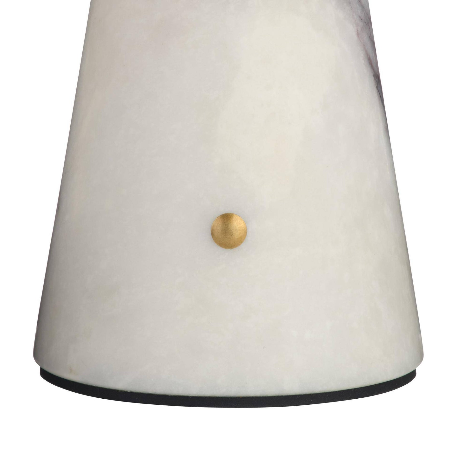White lampshade with a gold accent on a white background